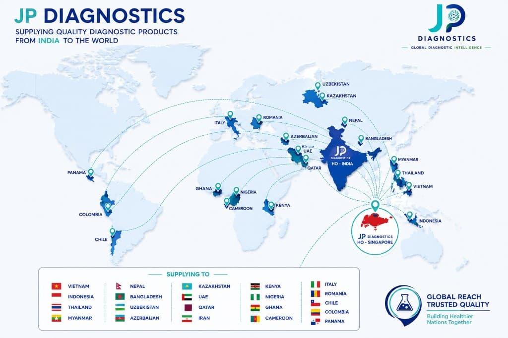JP Diagnostics global presence map